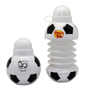 Προσαρμοσμένο πλαστικό πτυσσόμενο μπουκάλι νερού αθλητικού ποδοσφαίρου - 13,5 oz