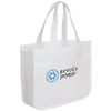 Ανακυκλωμένη πλαστικοποιημένη μη υφασμένη τσάντα προσαρμοσμένης τσάντας 16.25 "wx 14.5 " hx 6.75 "d