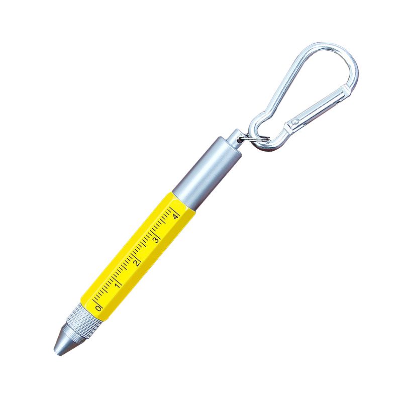6 σε 1 Πολλαπλών λειτουργιών Custom Stylus Ballpoint Pen με Carabiner