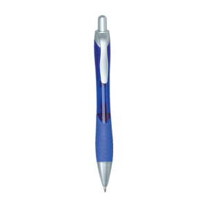 Πολύχρωμο λογότυπο Budget Gel στυλό με λαστιχένια λαβή