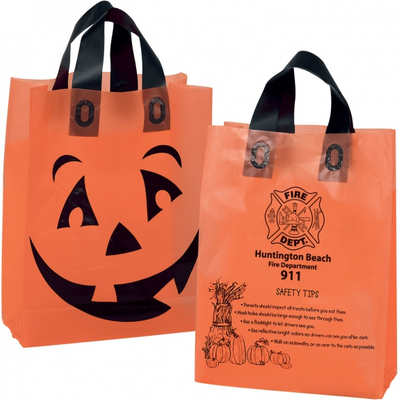 Orange Frosted Pumpkin Promo τσάντα αγορών - 10 "wx 5 " dx 13 "h