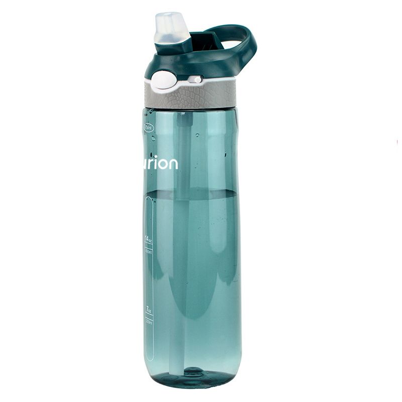 Προσαρμοσμένο μπουκάλι αθλητικού νερού εν κινήσει με άχυρο & λαβή - 25 oz.