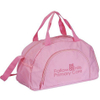 Big Pink 400D Nylon Sporty Duffel Bag, 19 "