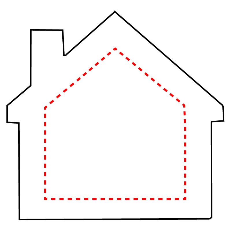 Τυπωμένα σουβέρ σε σχήμα πολτού σπιτιού - 40 pt.- 3,5"