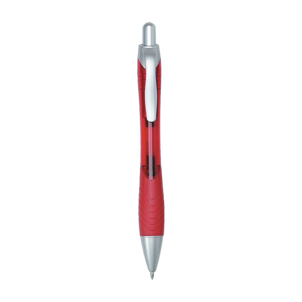 Πολύχρωμο λογότυπο Budget Gel στυλό με λαστιχένια λαβή