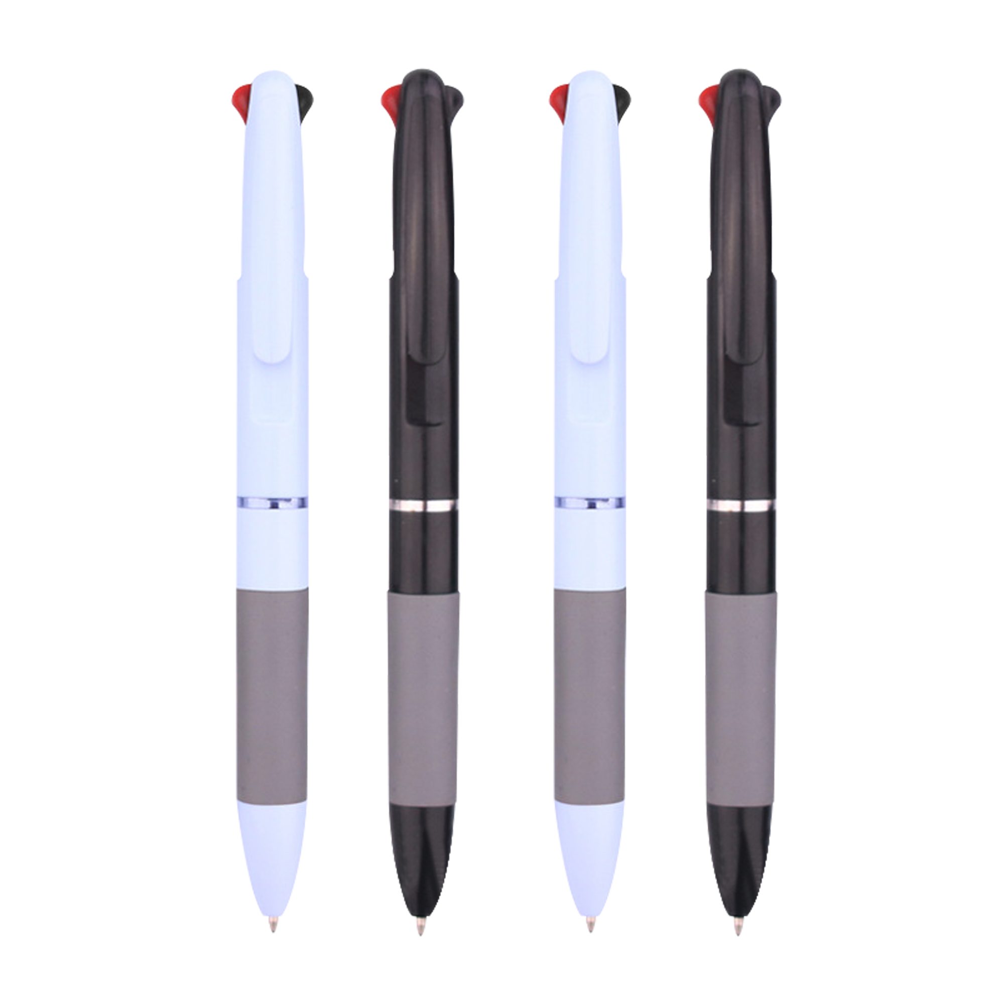 Προσαρμοσμένα στυλό τριών χρωμάτων με ανασυρόμενη μελάνη