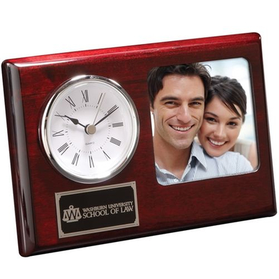 Επιτραπέζιο ρολόι και κορνίζα με λογότυπο Rosewood - 3 " x 3"