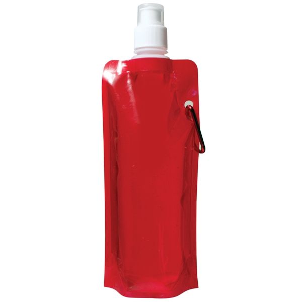 Διαφανές καμπυλωτό πτυσσόμενο διαφημιστικό μπουκάλι νερού - 13,5 oz.