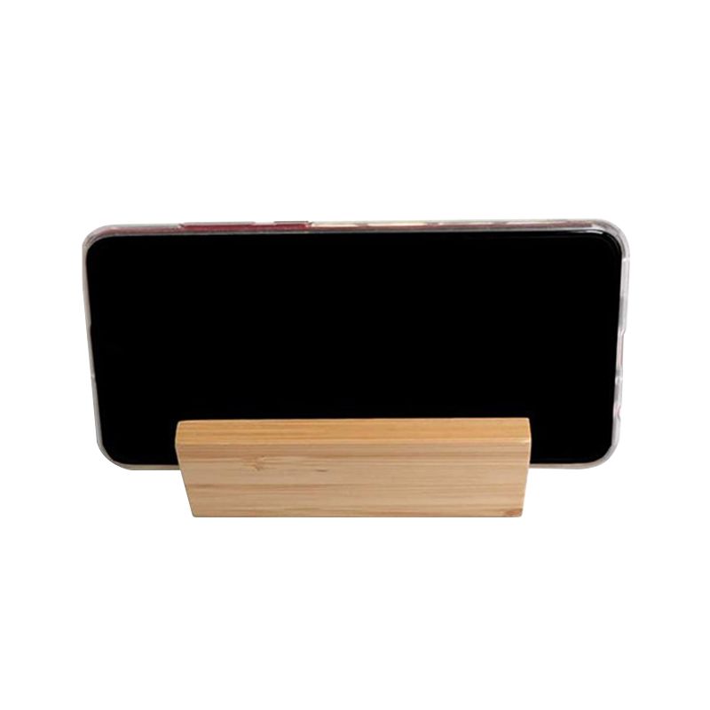 Προσαρμοσμένη βάση επαγγελματικών καρτών Bamboo Wood Desktop με βάση τηλεφώνου